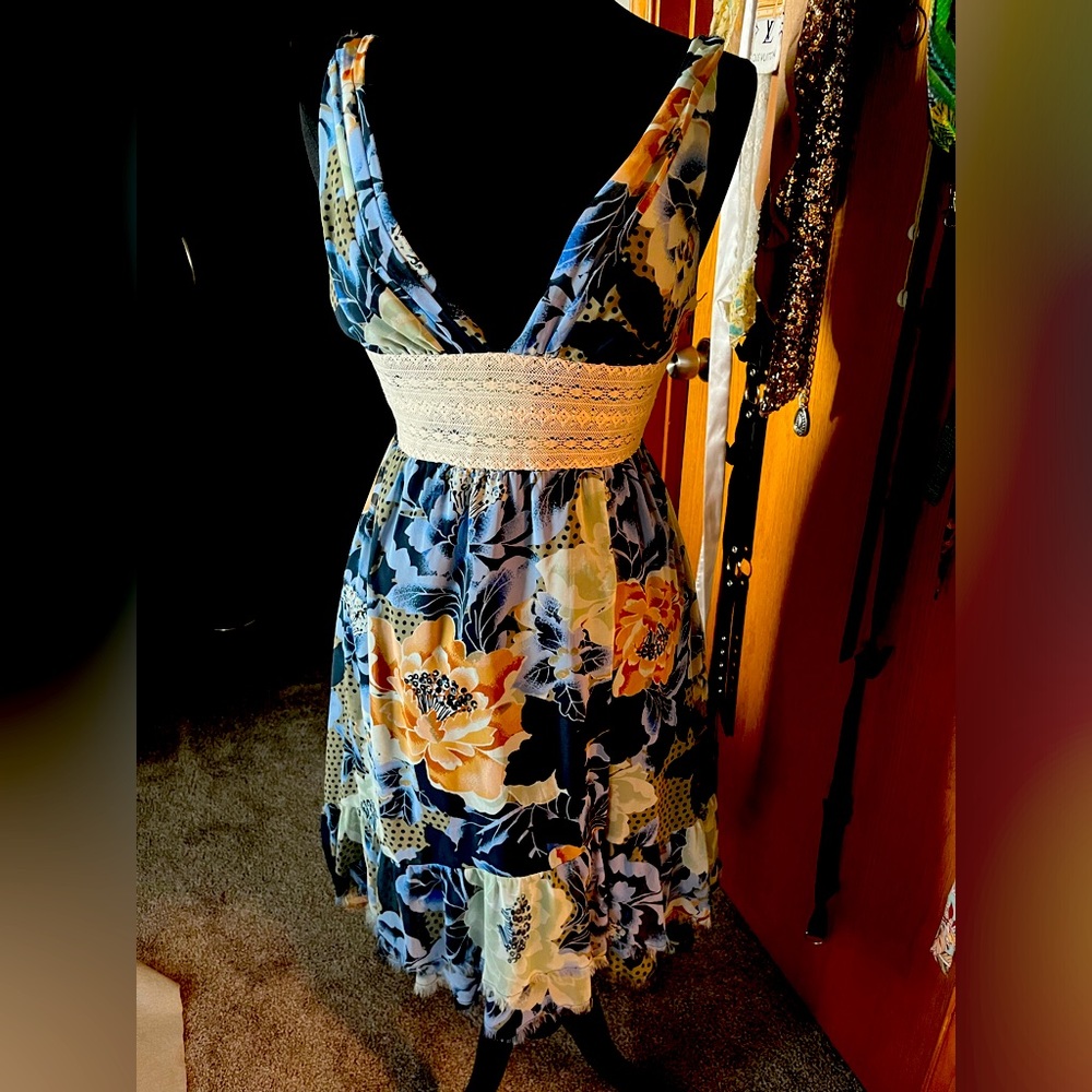 Free People V-Neck Floral Summer Dress